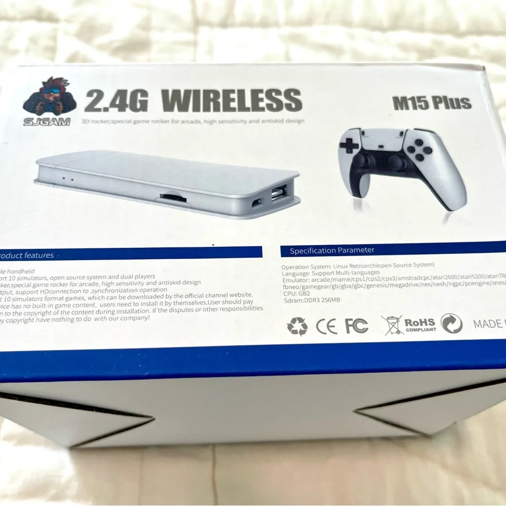 New Unopened M15 Plus 2.4G Wireless Game Console - White